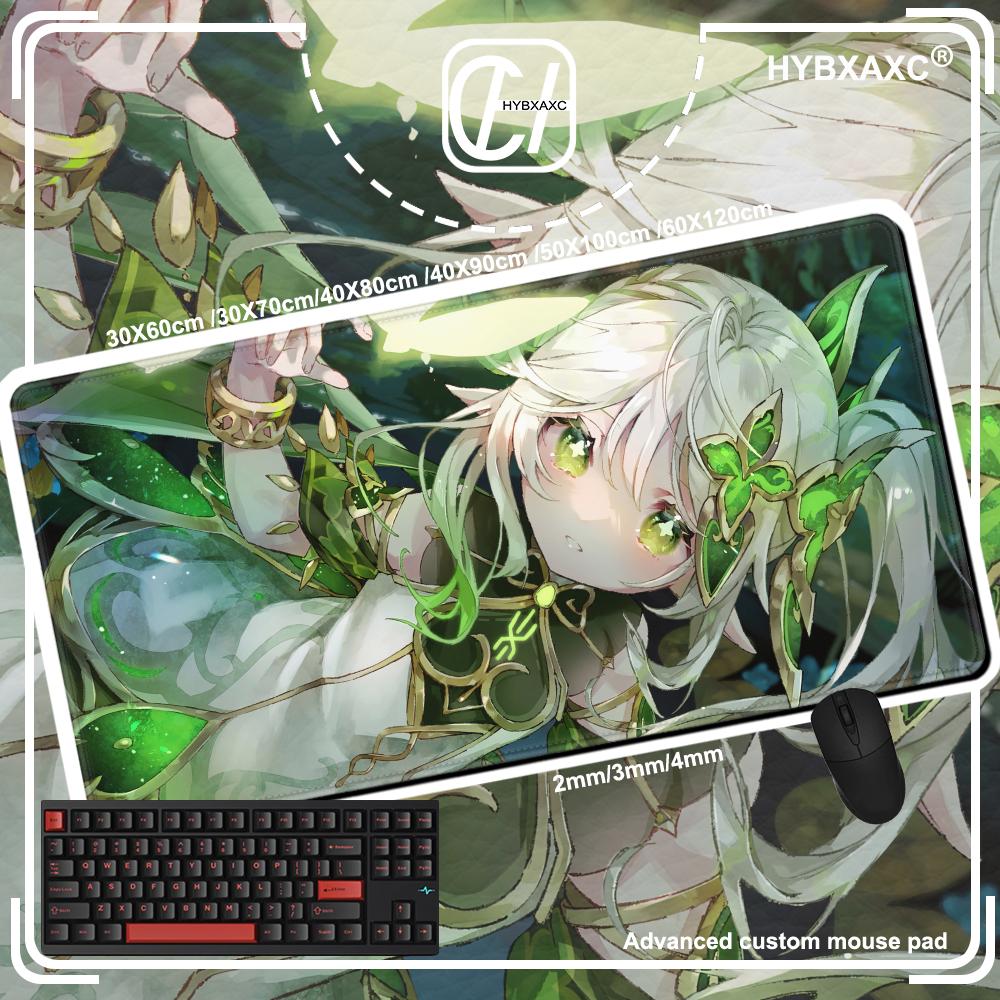 Nahida Mause Pad Genshin Impact Gaming Laptops Pc Accessories Rubber Mat Gamer Keyboard Deskmat Mausepad Mouse Mats Mousepad Xxl