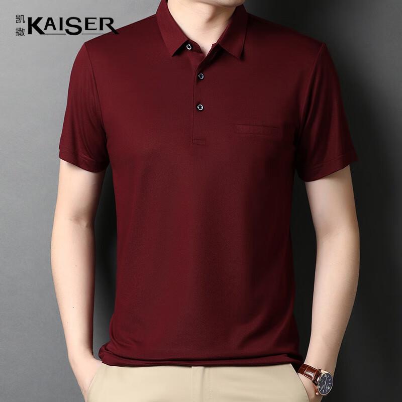 

KAISER Men s Silk Blend Short Sleeve Polo Shirt KS5036 56