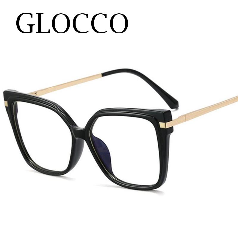 Luxury Myopia Glasses Women Anti Blue Light Leopard Square Eyeglasses College Student Prescription Shortsighted Eyewear -3 -4.5
