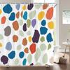 1 pack of print shower curtain polyester cloth modern geometry pattern bathroom curtains with hooks Home decoration curtain