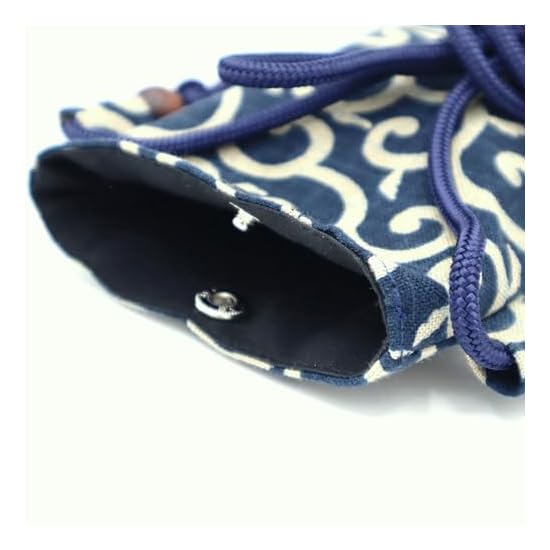 Maruzen Smartphone Pochette, Smartphone Accessory Pouch, Arabesque Pattern, Made In Japan, Navy, App