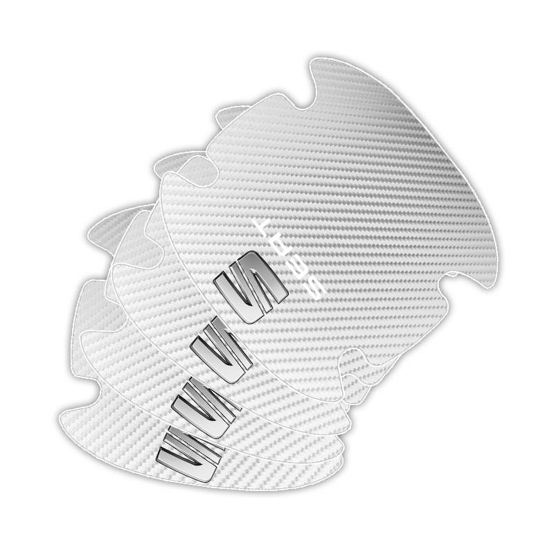 4 buc/set Autocolant anti-zgârieturi Mâner ușă auto Fibră de carbon pentru Seat Leon FR Altea Ibiza Toledo Cordoba Arona Ateca Alhambra MK3