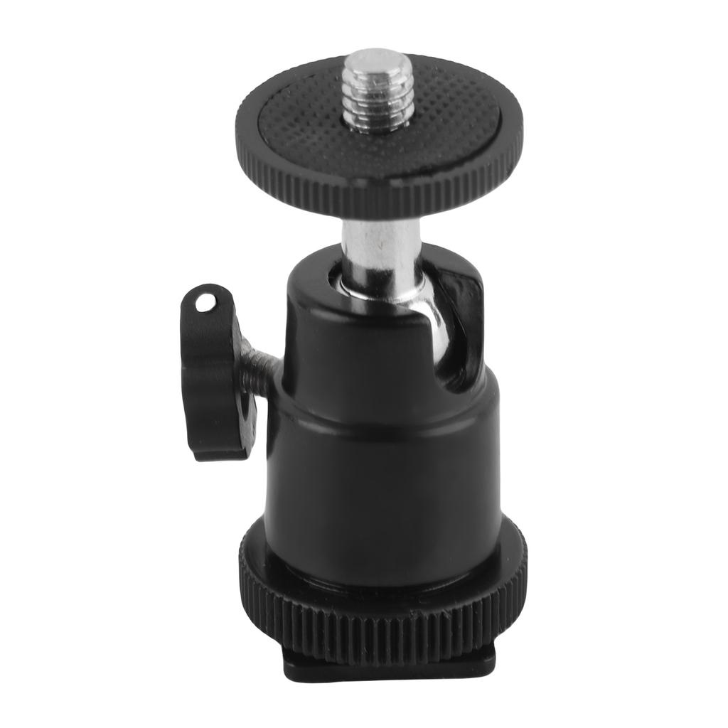 Camera Tripod 1 4 Hot Shoe Adapter Flash Light Bracket Holder Mount Cradle Ball Head With Lock