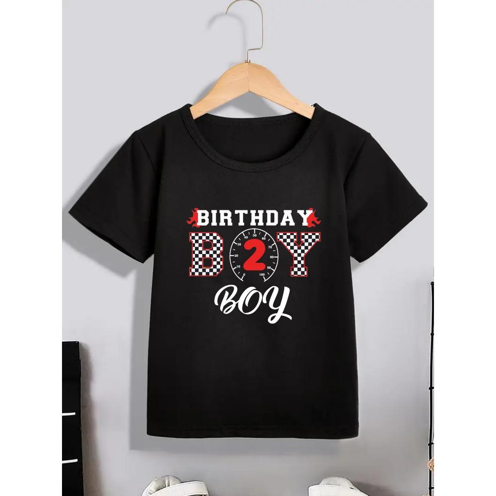 Fun Racing Birthday Summer Children's Casual Cotton Comfortable Short Sleeve T-shirt