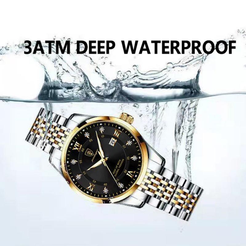 POEDAGAR Original Woman Watch Waterproof Stainless Steel Luminous Date Fashion Ladies Wristwatch Business Quartz Watches