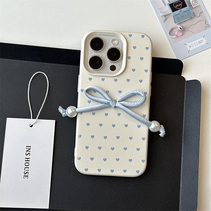 Three Dimensional Bow Suitable for IPhone16promax Apple 14 Mobile Phone Case 13 Anti Fall 12 Full Inclusive Love 15