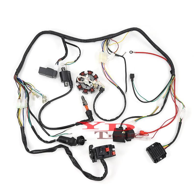 ATV Beach Car Electrical Wiring Harness & Switch CG125-250CC Accessories