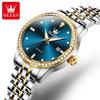 OLEVS Luxuriöse Wasserdichte Quarz-Uhr Für Damen Datum Diamant Edelstahl Damen Armbanduhr Leuchtend Original Damenuhr
