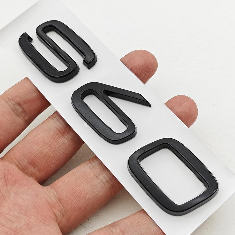 3D ABS Rear Trunk Letters Emblem For XC90 XC60 XC40 S90 S60 S40 AWD Car Styling Badge Chrome Black Sticker Accessories