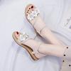 Women Summer Plus Size Female Bohemian Style Sandals Flat Sandals Flowers Sandals Flip Flops