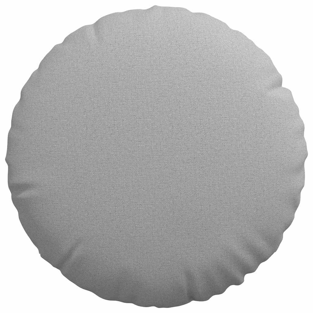 Seat Cushion 2 Pcs Cloud Grey Ø40 X 13 Cm Fabric