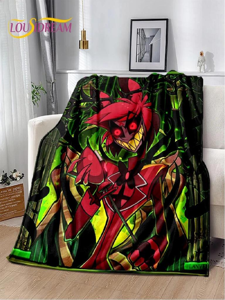HHazbin Hotel Charlie Cartoon Soft Blanket for Home Bedroom Bed Sofa Picnic Travel Cute Throw Blanket Gift for Kids and Fans
