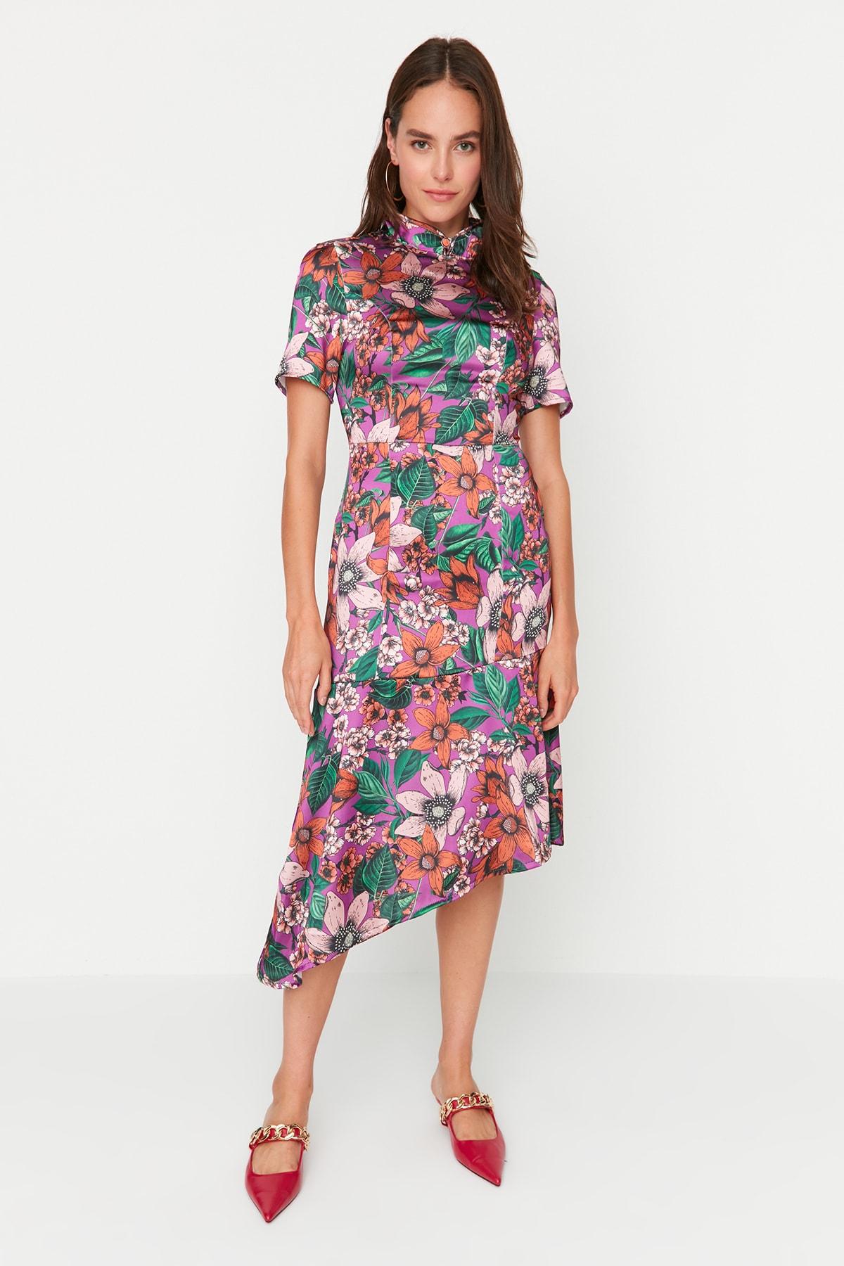 

Платье - Фиолетовый - А-силуэт