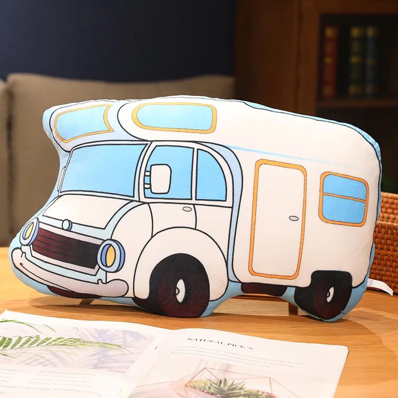 Macchina della Polizia Cartone Animato Camion dei Pompieri Escavatore Peluche Giocattoli Bambola Imbottita Cuscini da Abbraccio Cuscino per Sedia Bambini Ragazzi Regali Decorazione Stanza