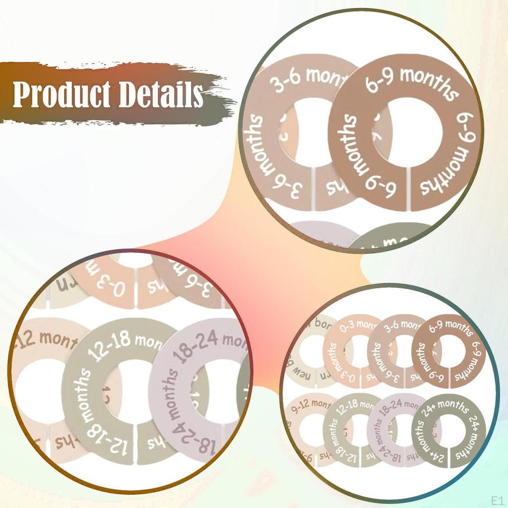 8 Pieces Wardrobe Dividers for Babies Clothes Organizer Nursery Room Decor Hanger Separator Divides