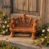 Small Scale Landscaping Pieces 3D Printed Mini Twig Bench for Dollhouse Furniture, Rustic Branch Forest Decor Shape Micro Landscape Ornament,