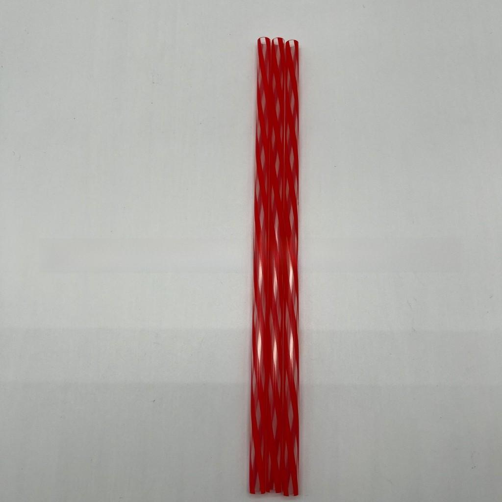 Plastic Rainbow Striped Drinking Straws With Twist Design For Party And Beverage Use