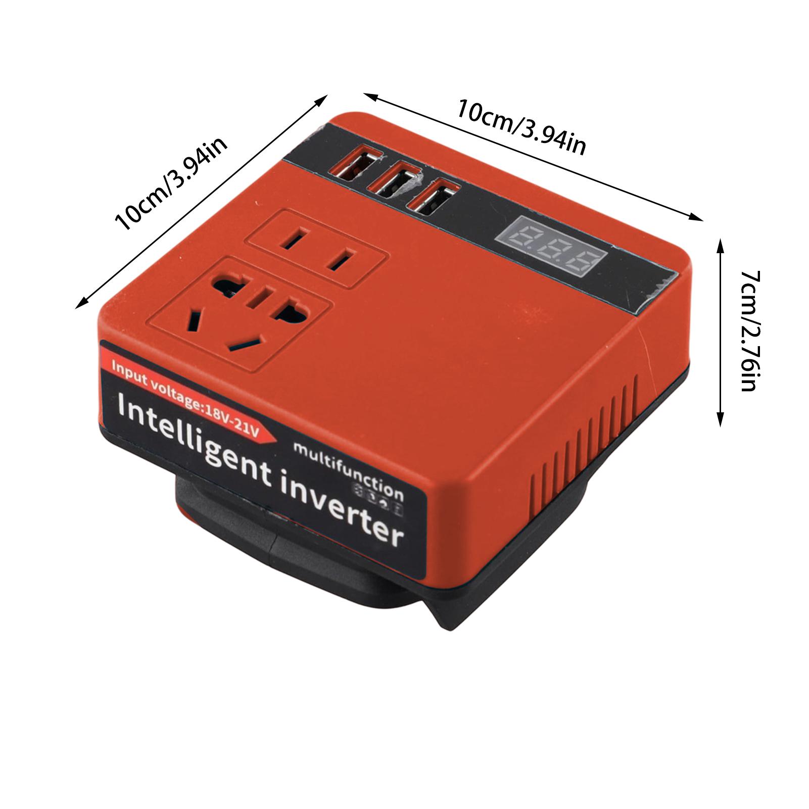 

Умный инвертор для аккумуляторов Makita, бытовой преобразователь напряжения, зарядное устройство-адаптер, розетка с питанием от аккумулятора для работы на открытом воздухе, инвертор