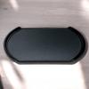 46cm Oval Flight Tray in Black Lacquerware Made in Dishwasher Safe J-kitchens (Tray/Tray) Pearl, Non-Slip, Heat-Resistant (ABS Resin), Japan,