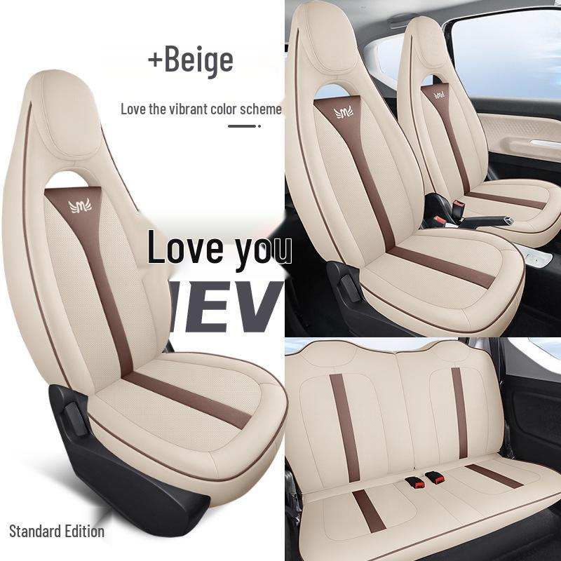 DJGY Sports Leather Seat Cushion Cover for Wuling Hongguang MINI - Four Seasons Pad