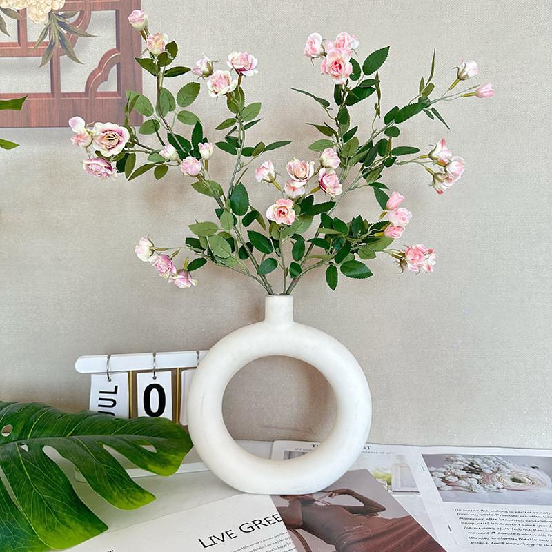 Mini Flower Artificial Rose Wedding Hotel Restaurant Desktop Decoration Ornament