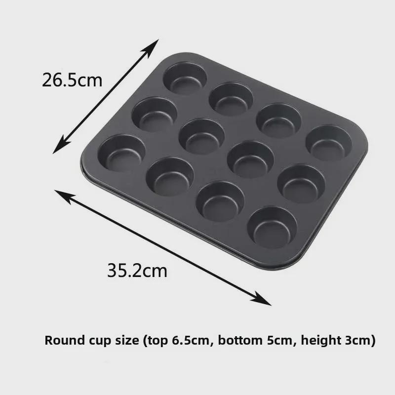 12-Piece Non-Stick Cake Mold Set: DIY Muffin, Pulled Sugar, and Waterless Cake Baking Pans