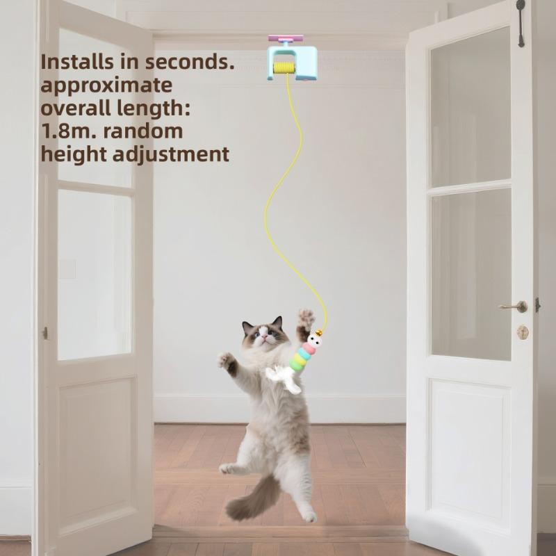 Elektrisches intelligentes Hänge-Türspielzeug für Haustierkatzen, Ein Hängespielzeug für Katzen, Ein selbstunterhaltendes, unterhaltsames und katzenärgendes Werkzeug