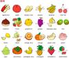 English Word Cards Flashcards, (Fruits) A4 Size