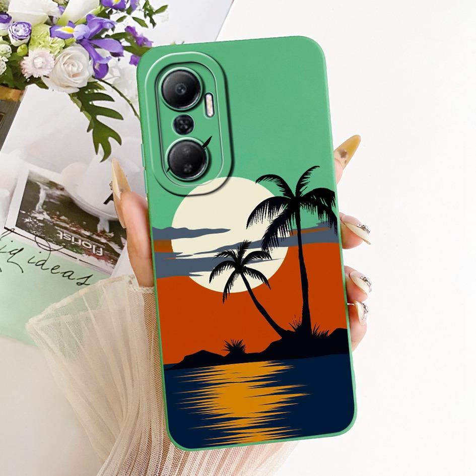 For Infinix Hot 20 Play Case X6825 Popular Flower Cover Soft Liquid Silicone Phone Shell For Infinix Hot 20s 20i Hot20 4G Covers
