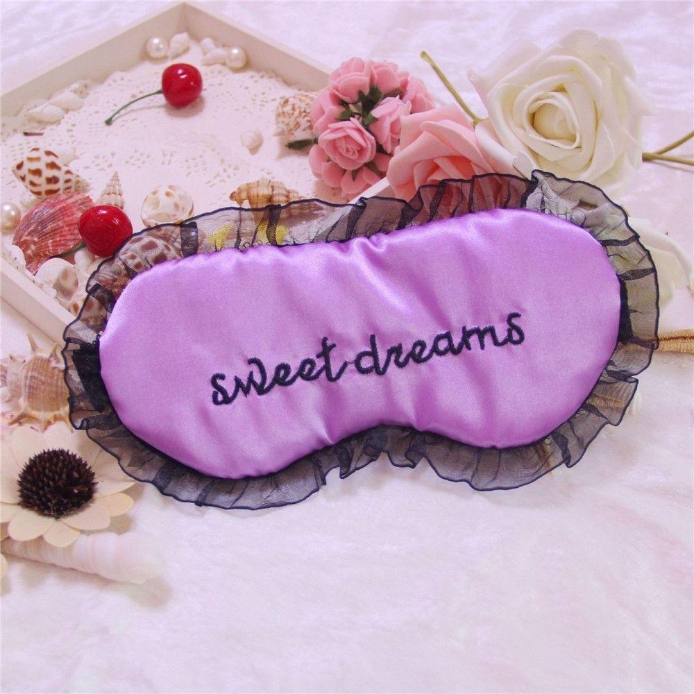 Design New Adjustable Soft Lace Sleeping Eye Shade Blindfold Cover for Travel Rest Hot