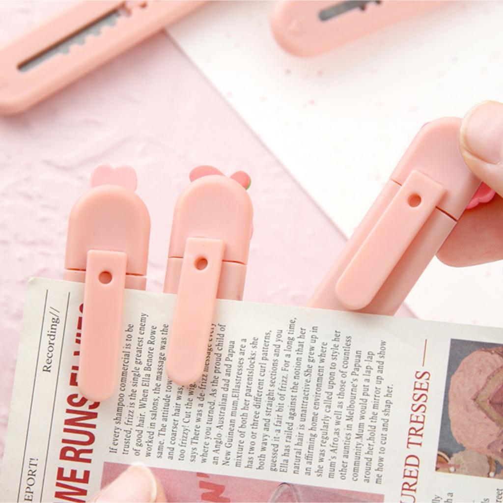 Cute Cartoon Modeling Mini Utility Knife Cinnamoroll Handbook Knife Stationery Handmade Knife Black Beauty Open Express Knife