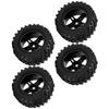 4Pcs RC Wheels And Tires Set 82mm Front and Rear with Interlaced Pattern for WLToys 144001 1 14 RC Off Road Car