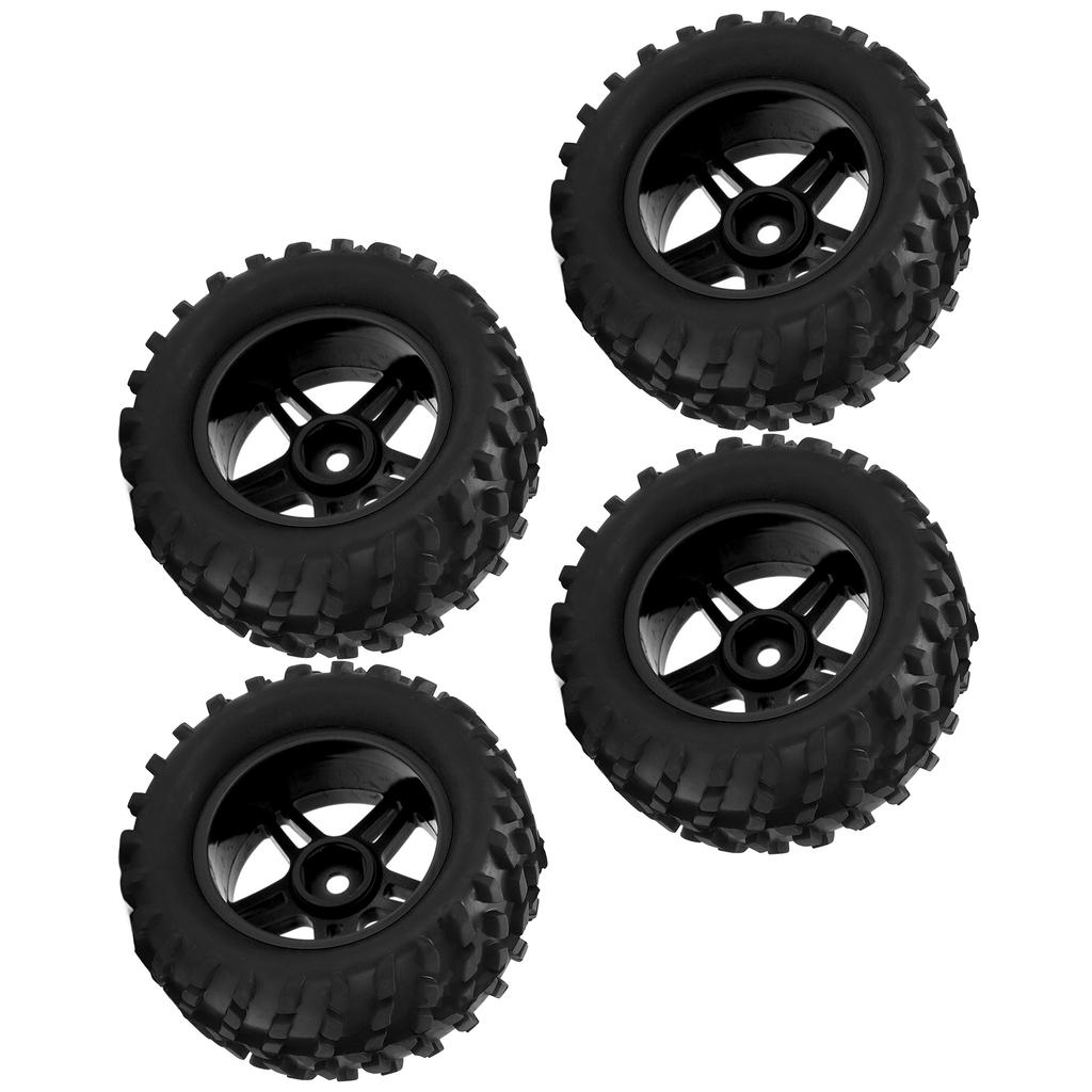 4Pcs RC Wheels And Tires Set 82mm Front and Rear with Interlaced Pattern for WLToys 144001 1 14 RC Off Road Car