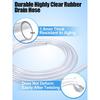 10ft Air Conditioner Drain Hose, 3/5 inch Portable AC Drain Hose Connector, Replacement for Universal Mini-Split Unit and Window Air Conditioner Unit