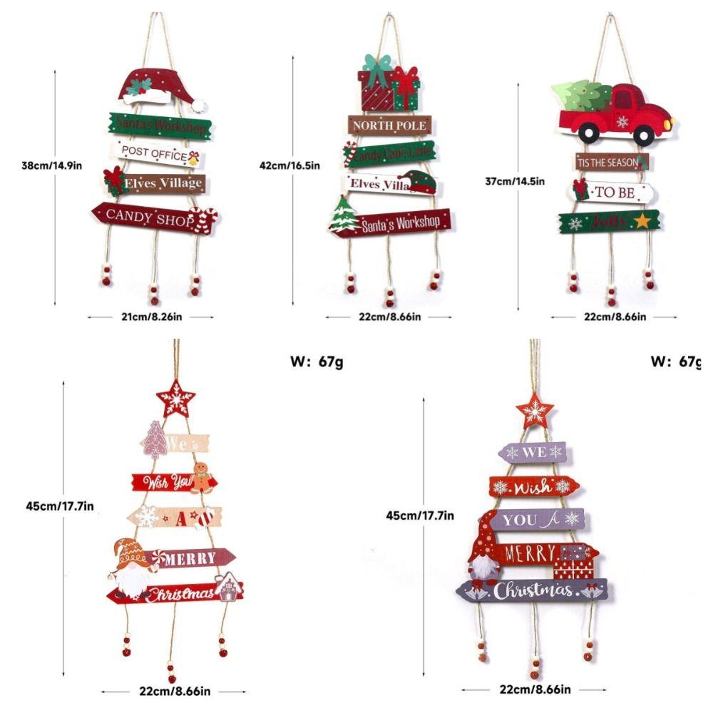 Christmas Hanging Pendant Wooden Wall Ornament 2025 New Door Pendant Home Decor