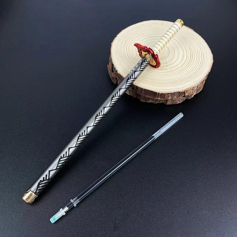 Figurina Modelo de Bolígrafo Firma de 7.8 pulgadas 20 cm Aleación Tamaño Real Bolígrafo de Bola Anime Figura Japonesa Accesorios Suministros de Oficina Regalos
