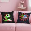 Puzzle Game B-Bubbles Bobble Pillow Case Anti-dustmite Pillowcase Invisible Zipper Silky Short Plush Sofa Cushion Cover