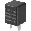 Electronic LED Flasher Relay Fix, CF15 JL02 Turn Signal Flashers Universal for Car Non-Polarity Normally Open ABS Black