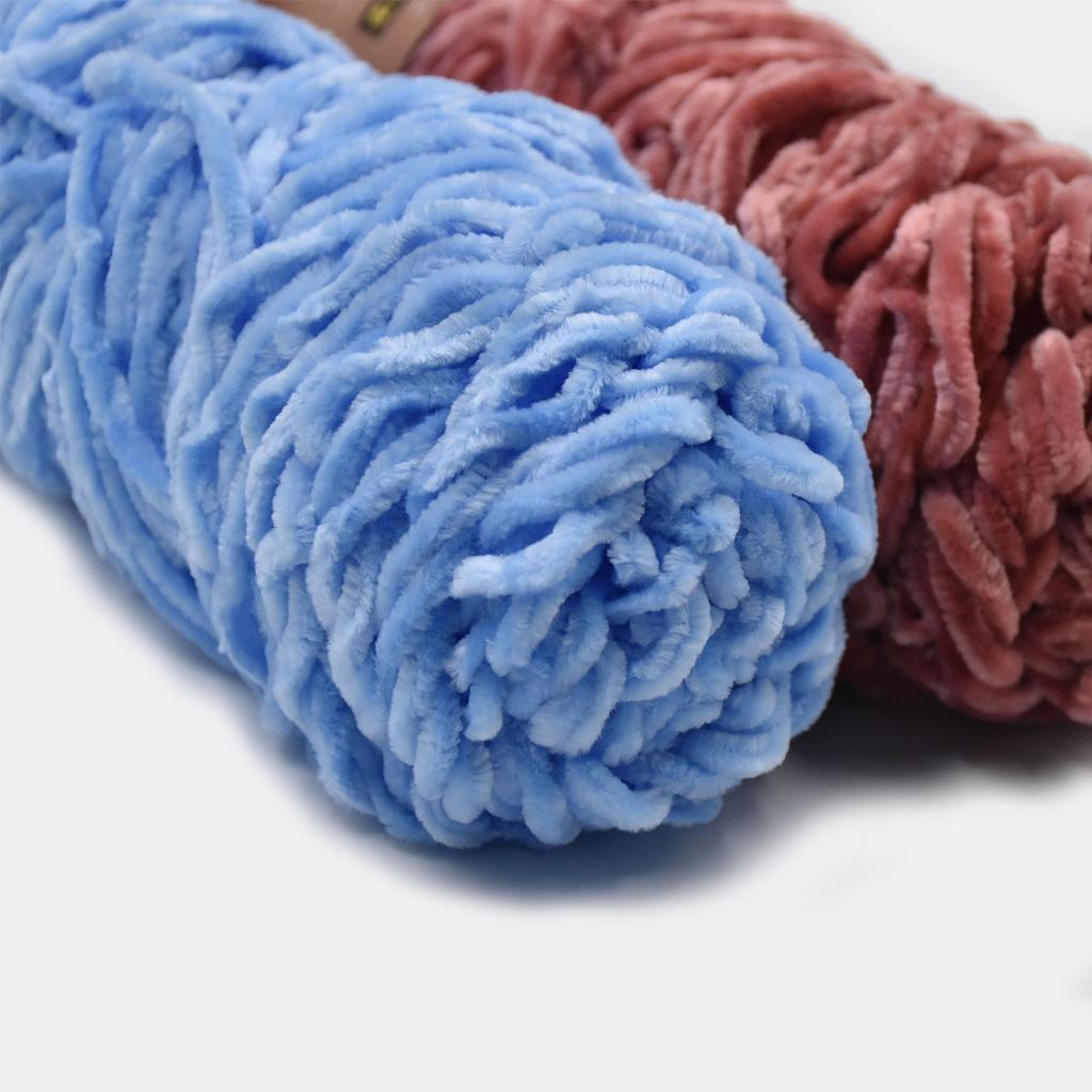 6pcs 600g Chenille Yarn  Washable & Ultra Durable Crochet Velvet Yarn Resilient Yarn for Cushions Bags Knitting Projects DIY Craft Supplies