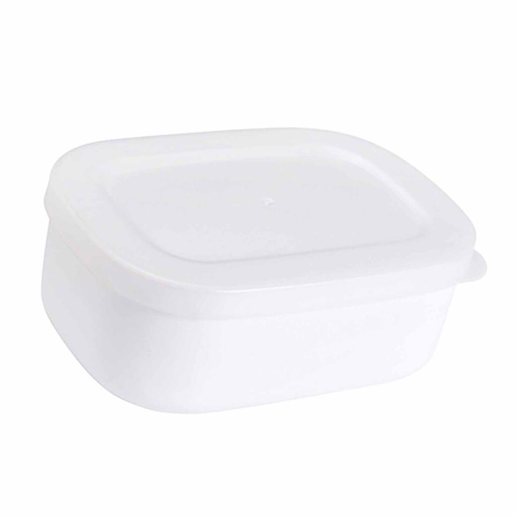 Food Storage Container Mini Lunch Case Portable Bento Box 280ml White for Office Students