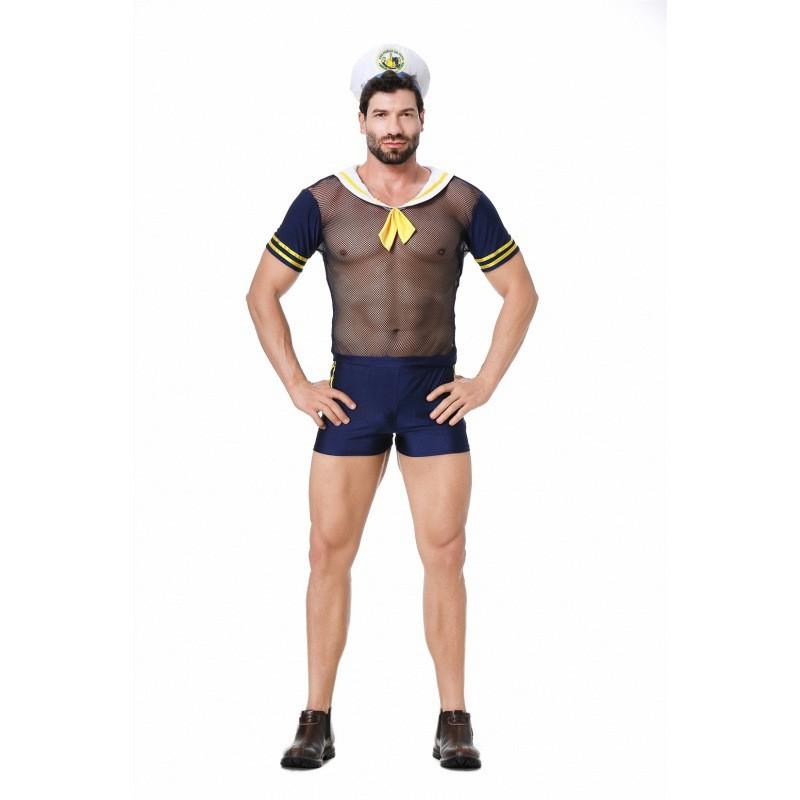 Firefighter Themed Men's Costume Set With Vibrant Colors And Polyester Fabric