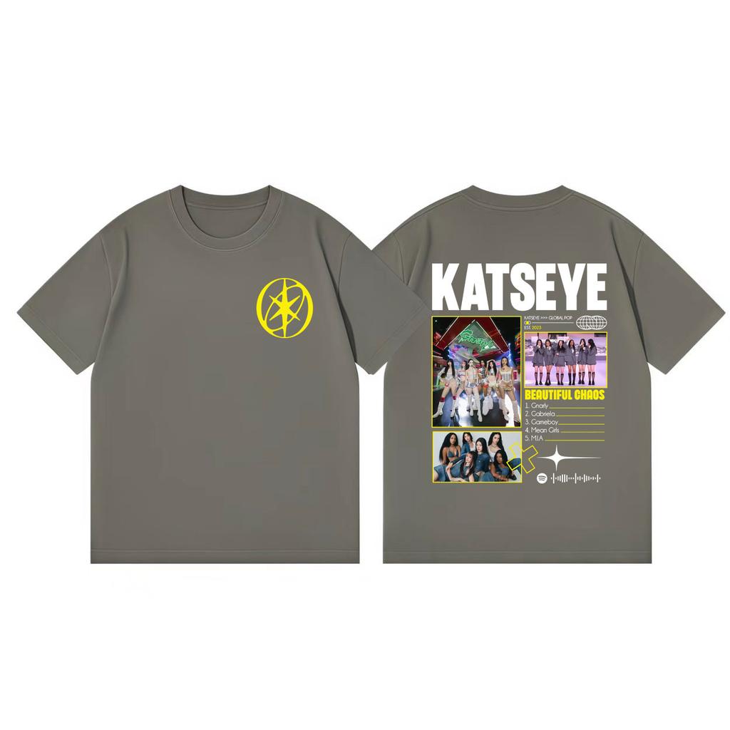 Kpop Katseye Band Merch Tshirt Mens Womens Fashion Y2k Aesthetic Short Sleeve T Shirts High Quality Cotton Oversized Tshirts