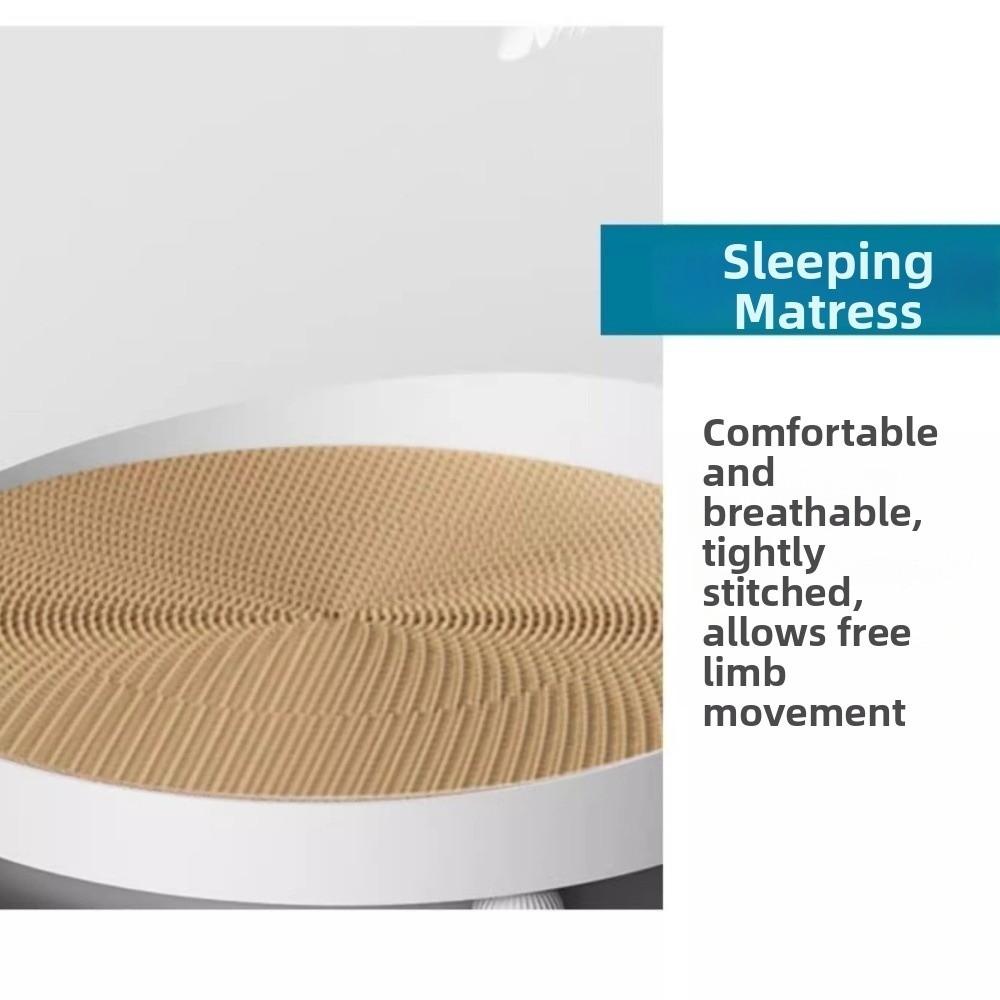 Stable Cat Scratch Board Round Teasing Cat Stick Interactive Cat Scratching Bed  Indoor Play