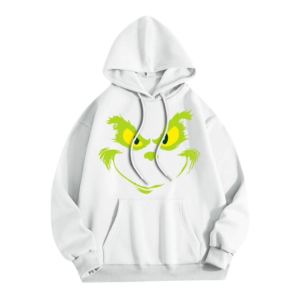 Women's Fashion Christmas Printed Casual Hooded Sweatshirt With Pockets