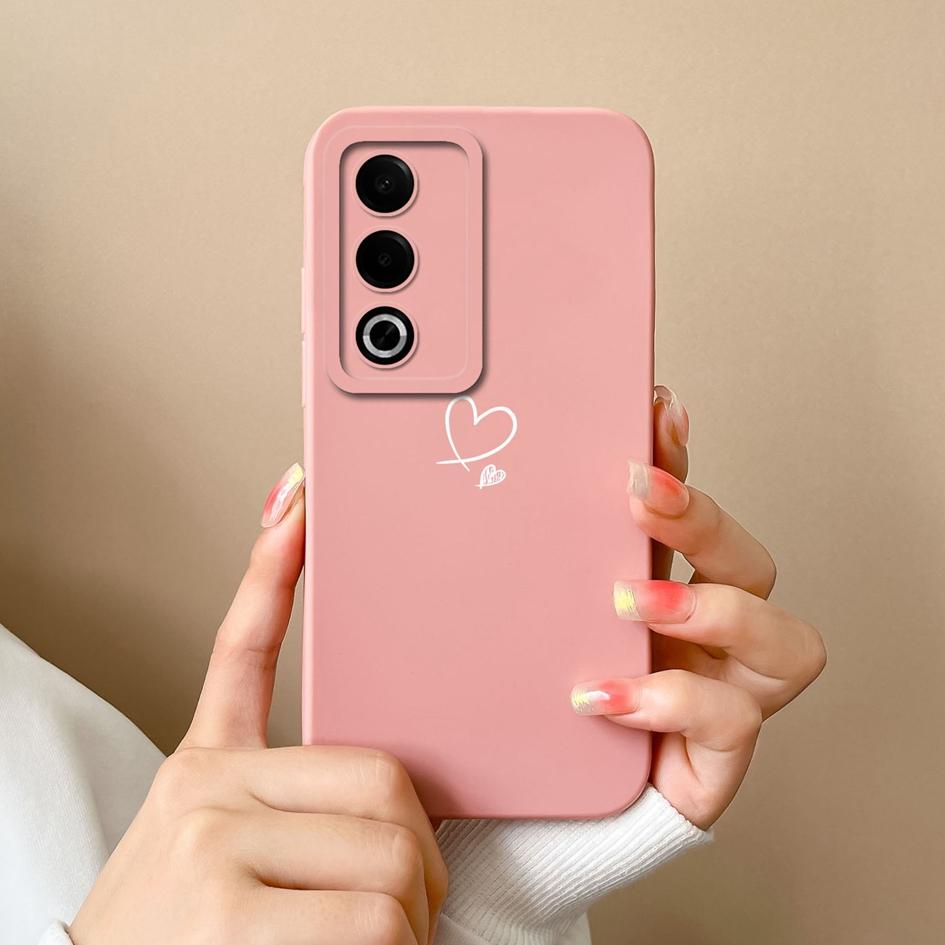 For OPPO A3X A3 Pro Realme 13 Pro Plus 12 Pro+ Case Screen Protector Super Shockproof Slim Silicone Back Cover Pretty Love Heart Bumper Shell For OPPO