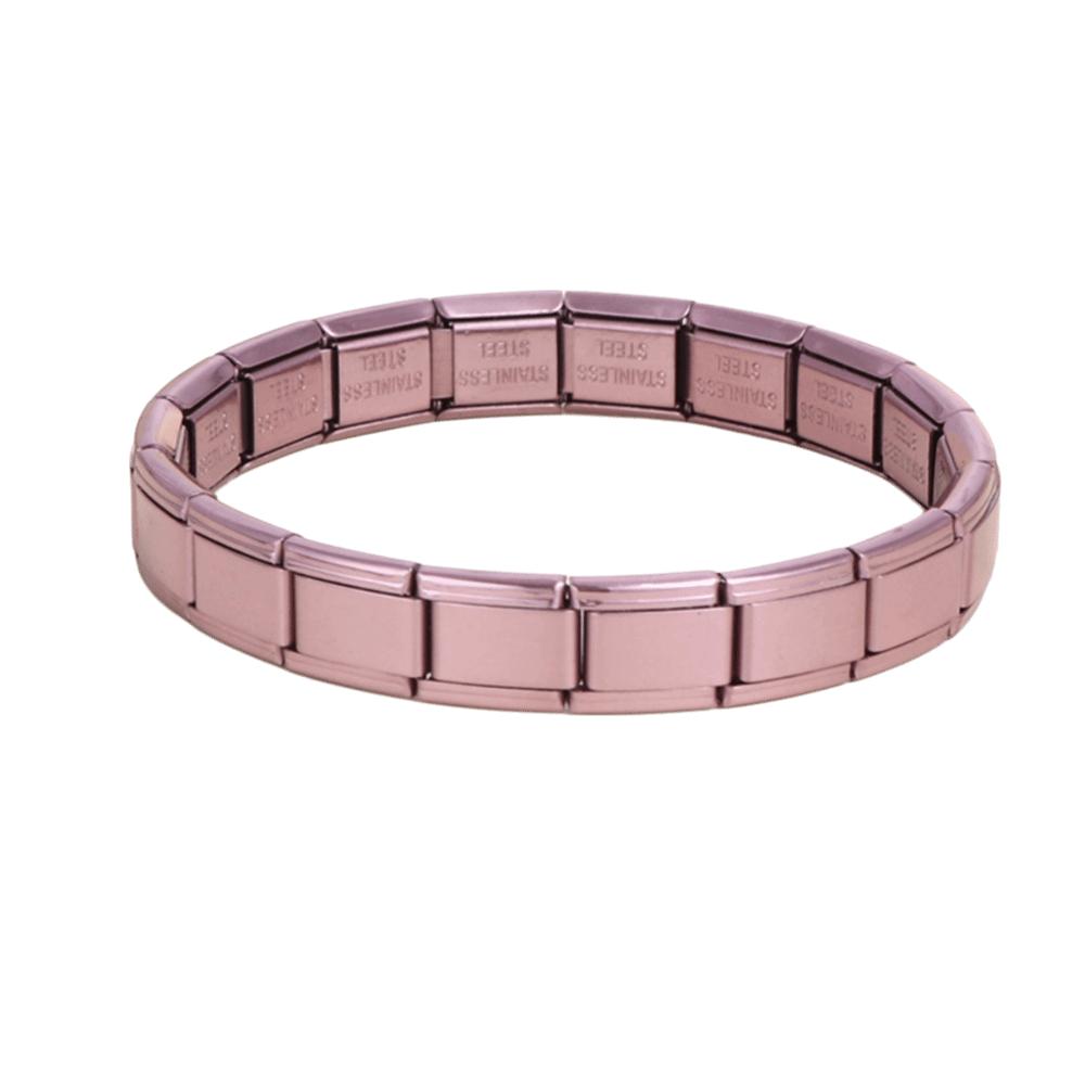Stretchable Italian Chain Link Bracelet Square 9mm Modular Stainless Steel Bracelet Jewelry Making HipHop Elastic Hand Chain