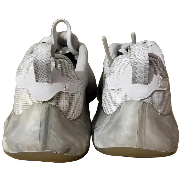 Li-Ning Seamless Weaving Shock Absorption Non-Slip Wear-Resistant Lightweight Breathable Low-Top Running Shoes Men Sneakers White Gray AGLN141-4