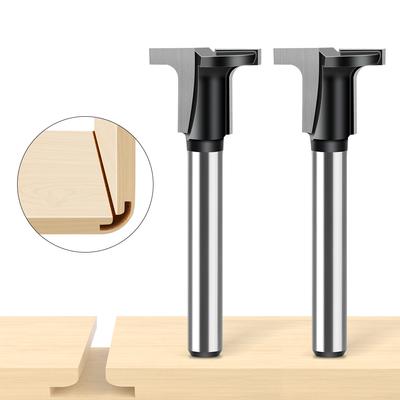 1Pc Shank Carbon Crystal Plate Arc Bending Router Bit T-half Round Flat Slotted Angle Cutter Woodworking Tools