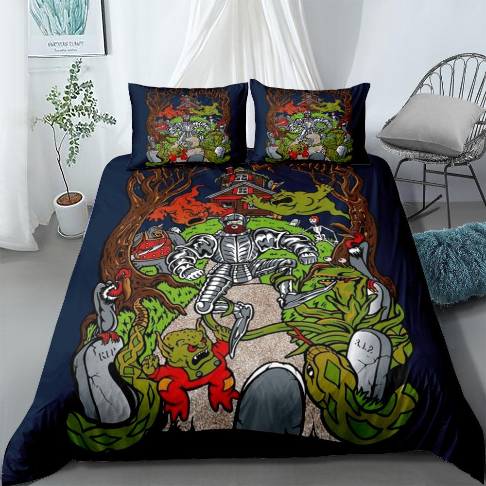 Ghouls and Goblin Duvet Cover Set EU Single Double King US Twin Full Queen Size  Bedclothes