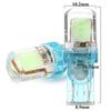 2Pcs T10 194 W5W Super Bright Auto Silica COB LED Width Bulb Ice Blue DC 12V Car License Plate Light